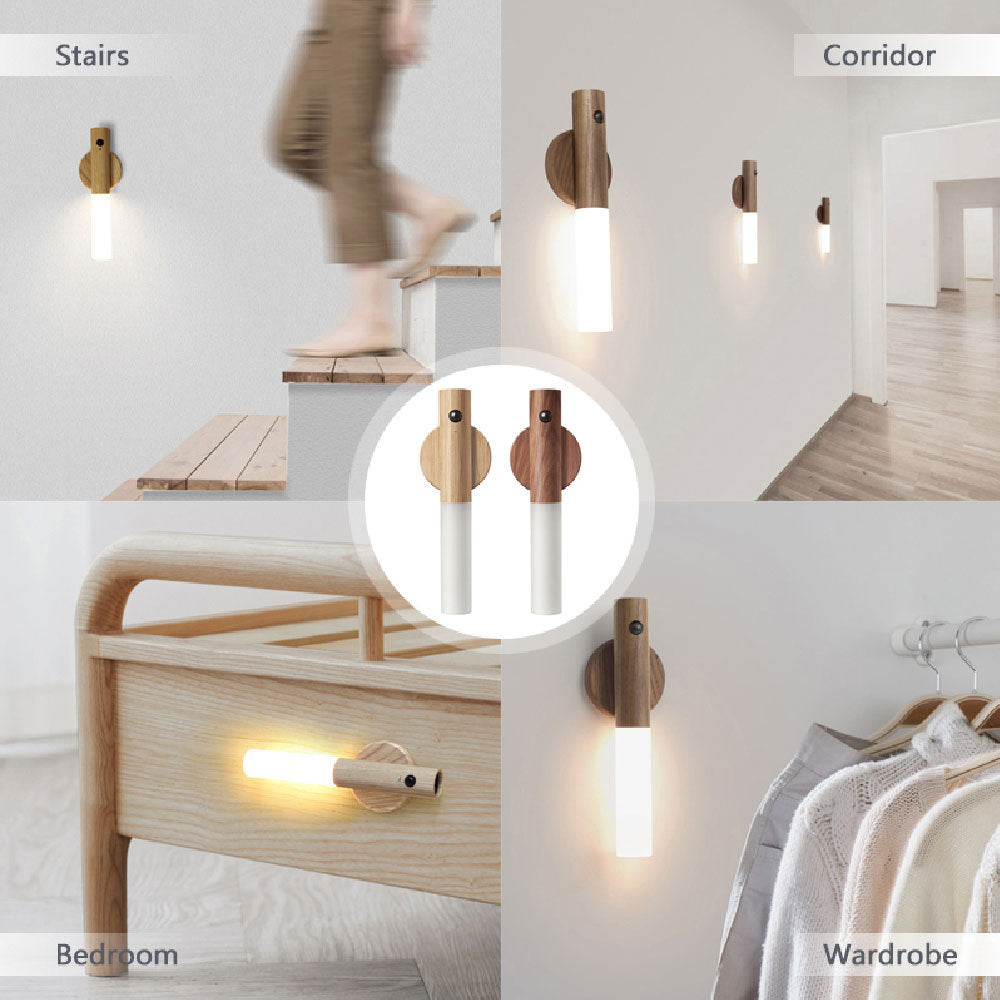 Magnetic Wood Motion Sensor Night Light